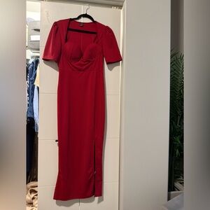 SHEIN Red Midi Dress